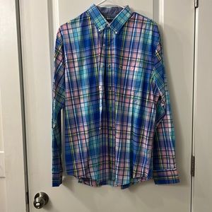 Crown and Ivy long sleeve button down. Easter colors